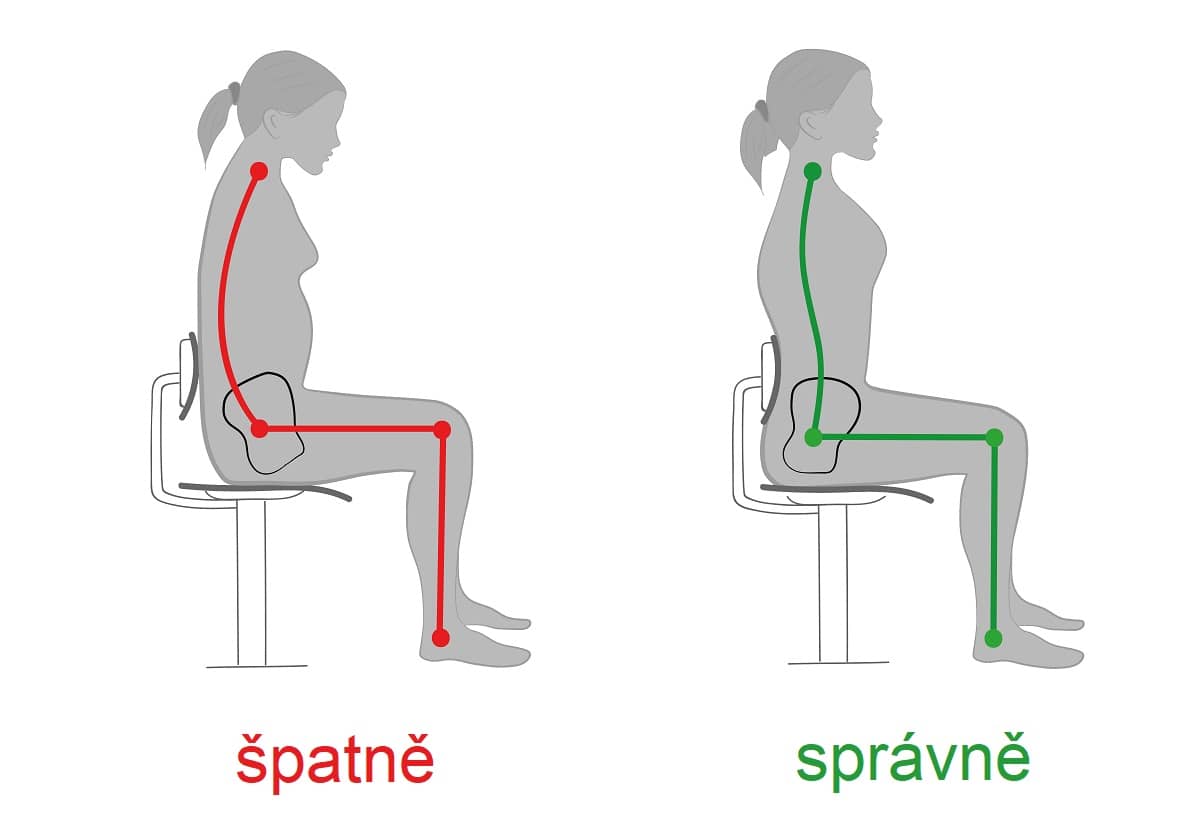 jak správně sedět