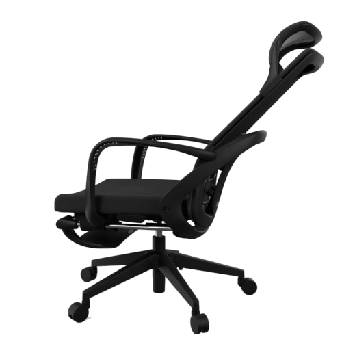 Ergonomická kancelářská židle s podnožkou Liftor Orca - černá